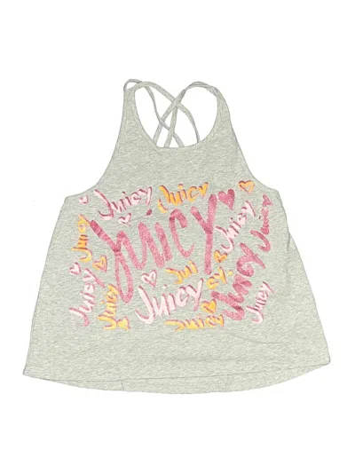 Pre-owned Juicy Couture Kids' Tank Top Gray Halter Neckline Tops