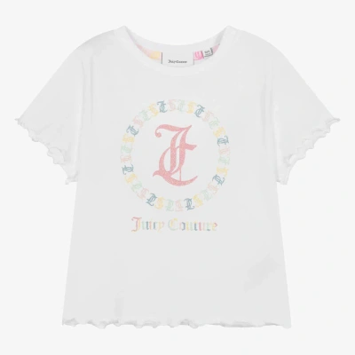 Juicy Couture Teen Girls White Cotton T-shirt