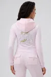Juicy Couture Thirty Flirty And Juicy Velour Hoodie In Neutral