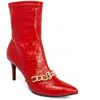 Juicy Couture Tommi Womens Faux Leather Pointed Toe Ankle Boots In Multi