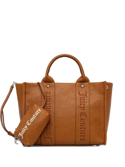Juicy Couture Top-handle Logo Zip-fastening Tote Bag In Brown