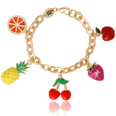 Juicy Couture Tropical Fruit Charm Bracelet In Multi