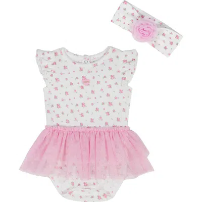 Juicy Couture Babies'  Tulle Skirted Bodysuit & Headband Set In Pink