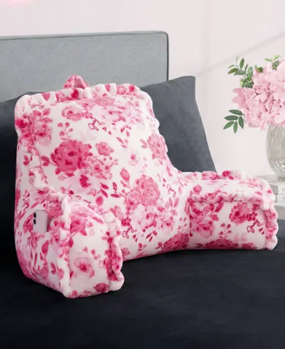 Juicy Couture Ultra-soft Backrest Pillow, 30" X 21" In Pink