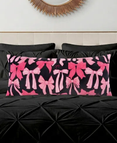 Juicy Couture Ultra-soft Plush Body Pillow, 20" X 48" In Red