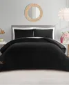 Shop Juicy Couture Velour 2-pc. Comforter Set, Twin/twin Xl In Black