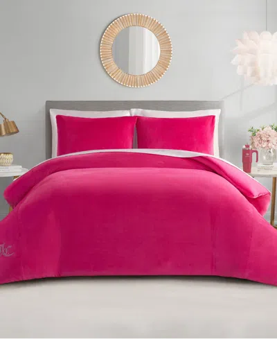JUICY COUTURE VELOUR 3-PC. COMFORTER SET, FULL/QUEEN