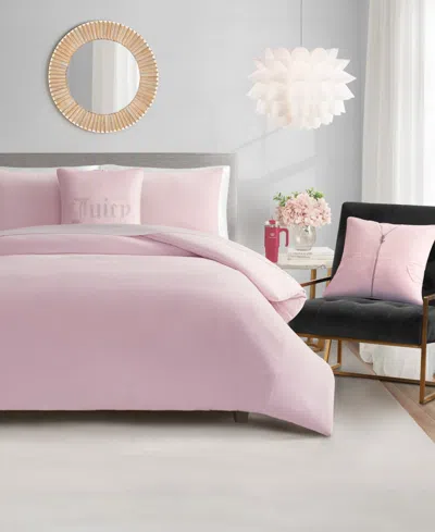 Juicy Couture Velour 3-pc. Comforter Set, Twin/twin Xl In Pink Marshmallow