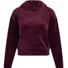 JUICY COUTURE VELOUR CROPPED PULLOVER SWEATSHIRT