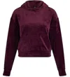 Juicy Couture Velour Cropped Pullover Sweatshirt In Red
