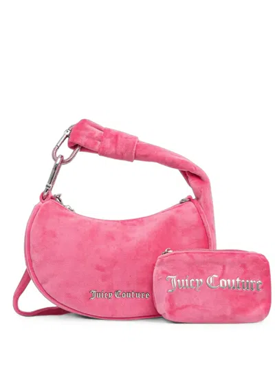 Juicy Couture Velour Crystal-embellished Tote Bag (set Of Two) In Purple
