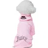 Juicy Couture Velour Dog Tracksuit In Pink