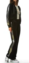 Juicy Couture Velour Hooded Zip Track Jacket In Black In Black
