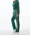 Juicy Couture Velour Hooded Zip Track Jacket In Jade Green In Multi