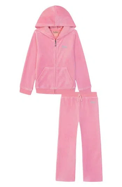 Juicy Couture Babies'  Velour Hoodie & Joggers Set In Pink