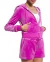 Juicy Couture Velour Jacket In Electric Violet In Pink