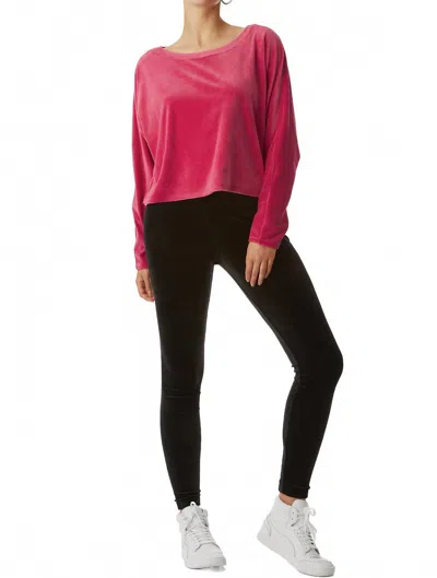Juicy Couture Velour Legging In Black In Pink