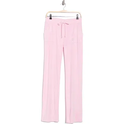 Juicy Couture Velour Pajama Pants In Pink