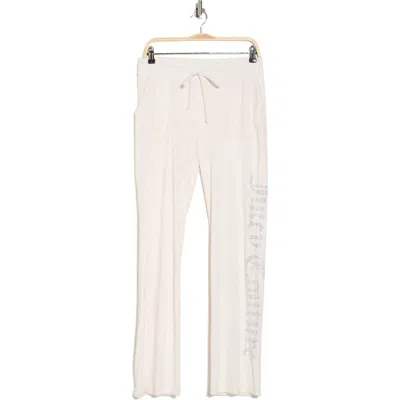 Juicy Couture Velour Pajama Pants In White