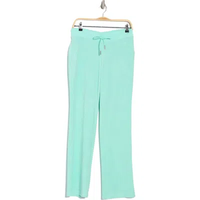 Juicy Couture Velour Wide Leg Track Pants In Tint Of Mint
