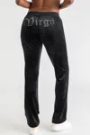 Juicy Couture Virgo Customizable Big Bling Velour Track Pants In Black