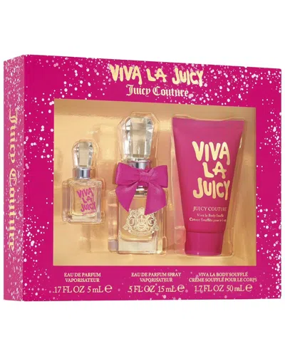 Juicy Couture Viva La Juicy 3 Pcs Set For Women: 0.5 Eau De Parf In Pink