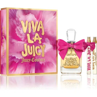 Juicy Couture Viva La Juicy Eau De Parfum 3-piece Fragrance Gift Set $190 Value In Transparent