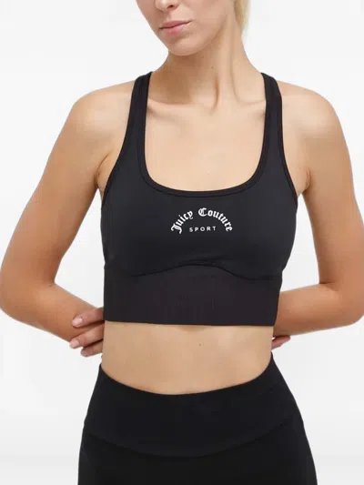 Juicy Couture Wendy Logo-print Sports Bra In Black