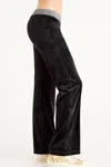 Juicy Couture Wide Leg Pants With Side Bling In Black