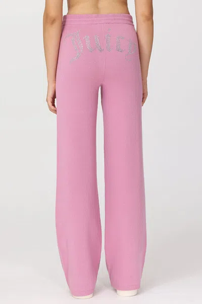 Juicy Couture Wide Leg Sweater Pants In Pink