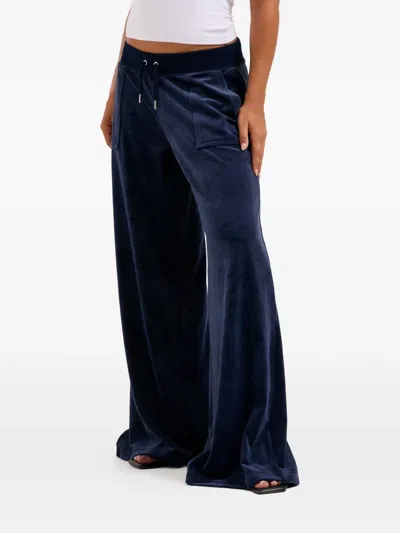 Juicy Couture Wide-leg Track Pants In Blue