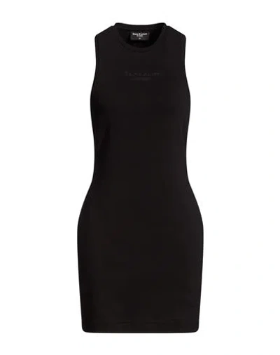 Juicy Couture Woman Mini Dress Black Size L Organic Cotton, Elastane