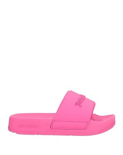 Juicy Couture Woman Sandals Magenta Size 8 Rubber