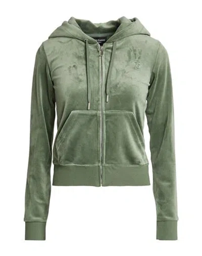 Juicy Couture Woman Sweatshirt Military Green Size Xs Polyester, Elastane