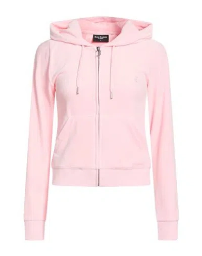 Juicy Couture Woman Sweatshirt Pink Size Xl Polyester, Elastane