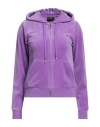 Juicy Couture Woman Sweatshirt Purple Size L Polyester, Elastane