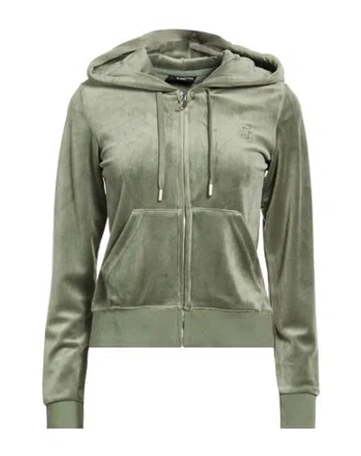 Juicy Couture Woman Sweatshirt Sage Green Size S Polyester, Elastane