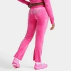 Juicy Couture Women's Angel Reese X Big Bling Velour Track Pants In Pink