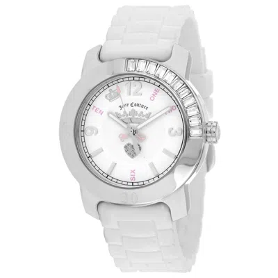 Juicy Couture Women's Bff White Dial Watch In Silver