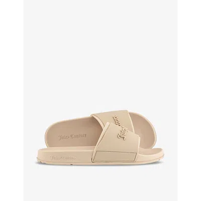Juicy Couture Womens Brazilian Sand Breanna Logo-embossed Rubber Sliders