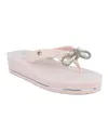 Juicy Couture Ullie Womens Thong Wedge Thong Sandals In Blush