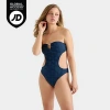 Juicy Couture Women's Embossed Jewel One-piece Swimsuit In Blue