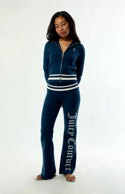 Juicy Couture Women's Fold-over Flare Leggings In Blue