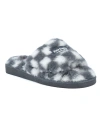 JUICY COUTURE WOMEN'S HIERO SLIP-ON CHECKERED SLIPPERS
