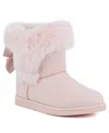 Juicy Couture Krazey Kute Womens Faux Fur Faux Leather Booties In Blush