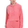 JUICY COUTURE WOMEN'S LOTUS FLOWER MICRO TERRY HOODED PULLOVER
