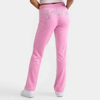 Juicy Couture Women's Og Big Bling Velour Track Pants In Multi