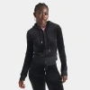 Juicy Couture Robertson Studded-logo Velour Hoodie In Liquorice