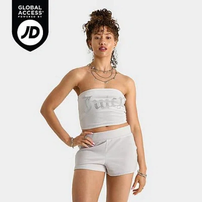 Juicy Couture Women's Og Bling Tube Top In Gray