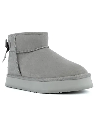 Juicy Couture Olden Womens Round Toe Booties Winter & Snow Boots In Grey